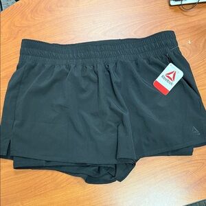 Reebok Black Women's Running Shorts with Elastic Waistband XXL